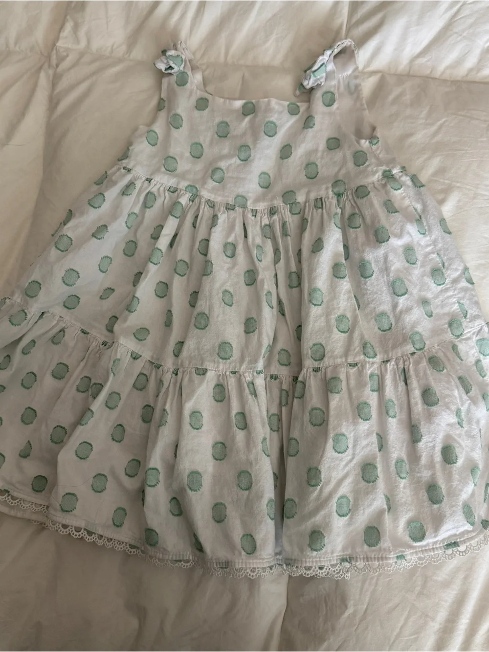 Flapdoodles | Mint Polka Dot | Sleeveless Cotton Dress | Girl’s 5